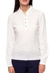 γυναικεία caliza μπλούζα λευκή heavy tools s24281-ecru