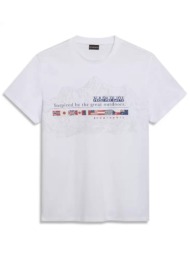 ανδρικό turin t-shirt λευκό napapijri np0a4hqg-0021