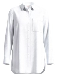 γυναικείο λινό πουκάμισο λευκό s.oliver 2144573-0100