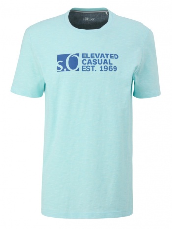 ανδρικό t-shirt τυρκουάζ s.oliver 2141235-60g1