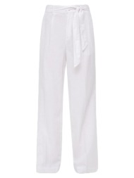 γυναικείο λινό παντελόνι λευκό s.oliver 2143825-0100