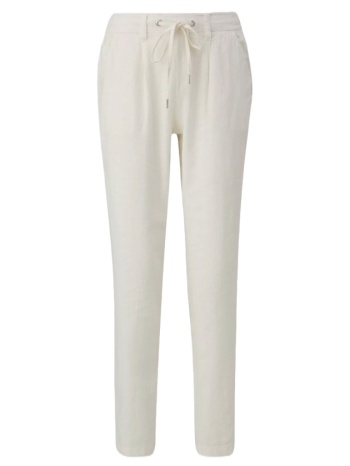 γυναικείο λινό παντελόνι εκρού s.oliver 2143789-0200 σε προσφορά
