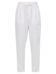 γυναικείο λινό παντελόνι λευκό s.oliver 2143824-0100