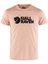 ανδρικό logo t-shirt ροζ fjallraven 87310-302 chalk rose