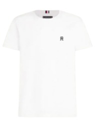 ανδρικό th monogram t-shirt λευκό tommy hilfiger mw0mw33987-ybr