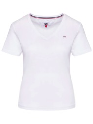 γυναικείο t-shirt λευκό tommy jeans dw0dw14617-ybr