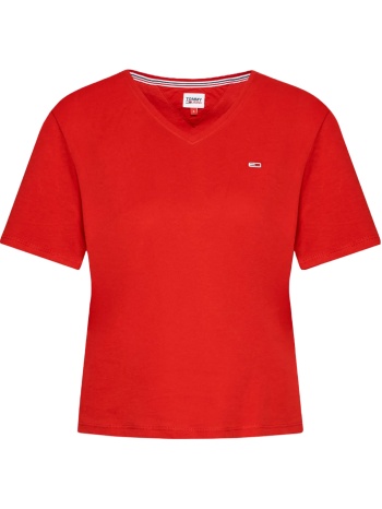 γυναικείο t-shirt κόκκινο tommy jeans dw0dw14617-xnl