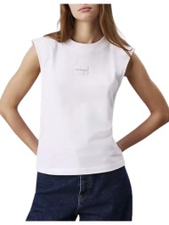 γυναικείο αμάνικο t-shirt λευκό calvin klein j20j223560-yaf