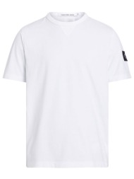 ανδρικό badge t-shirt λευκό calvin klein j30j323484-yaf