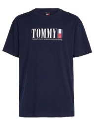 ανδρικό dna flag t-shirt navy μπλε tommy jeans dm0dm18533-c1g