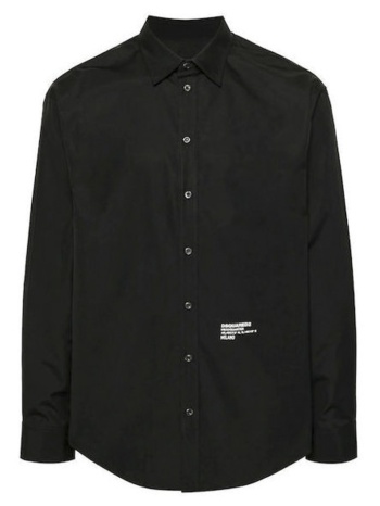 ανδρικό πουκάμισο μαύρο dsquared2 s74dm0862s36275-900 σε προσφορά