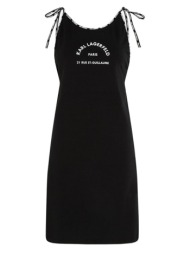 γυναικείο rue st-guillaume beach αμάνικο φόρεμα μαύρο karl lagerfeld 241w2224-999 black