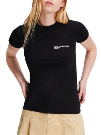 γυναικείο slim t-shirt μαύρο karl lagerfeld jeans