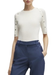 γυναικεία famistosa πλεκτή μπλούζα εκρού boss 50493911-118