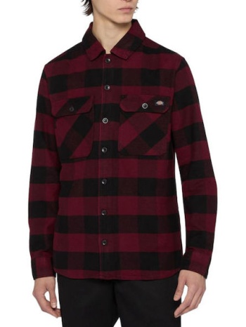ανδρικό sacramento καρό πουκάμισο μπορντό dickies σε προσφορά