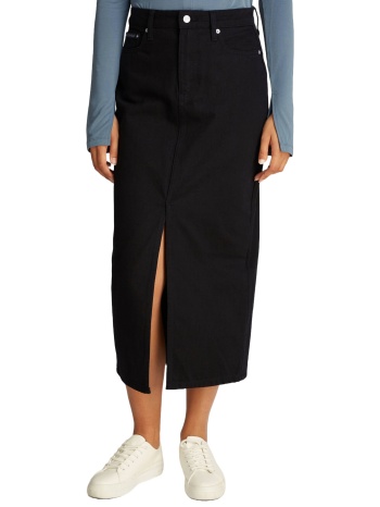γυναικεία midi τζιν φούστα μαύρη calvin klein j20j224094-1by σε προσφορά