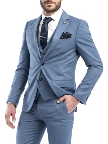 ανδρικό κοστούμι light blue vittorio 23ponte-navy σε προσφορά