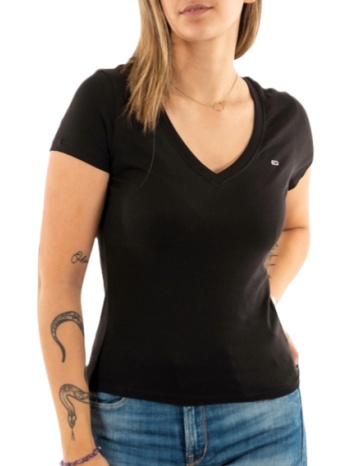 γυναικείο t-shirt μαύρο tommy jeans dw0dw20458-bds