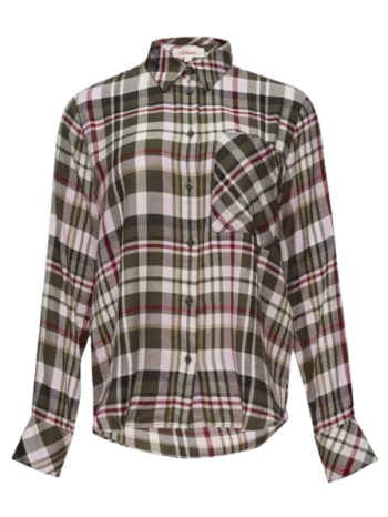 γυναικείο καρό πουκάμισο λαδί s.oliver 2154282-79n0 σε προσφορά