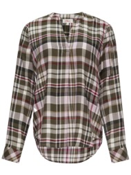 γυναικείο καρό πουκάμισο λαδί s.oliver 2160450-79n0