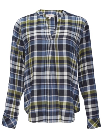 γυναικείο καρό πουκάμισο μπλε s.oliver 2160450-59n0 σε προσφορά