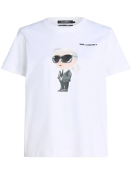 γυναικείο ikon aquarelle k t-shirt λευκό karl lagerfeld a1w17130-100 white