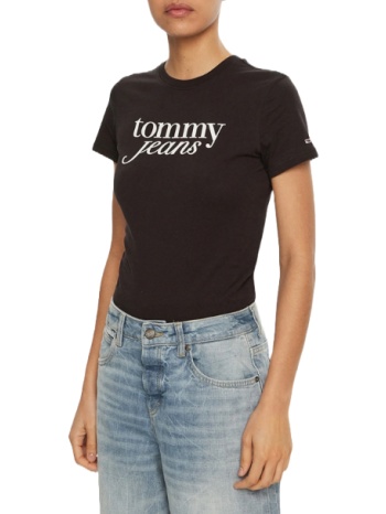 γυναικείο t-shirt μαύρο tommy jeans dw0dw19447-bds