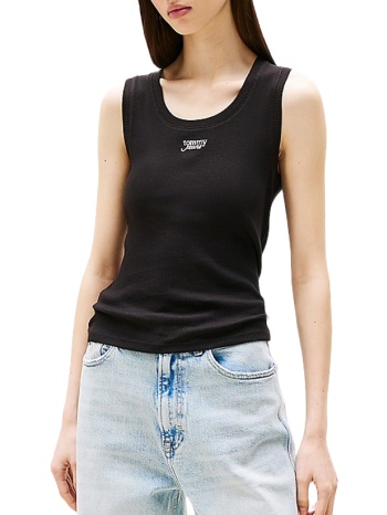 γυναικείο slim tank top μαύρο tommy jeans dw0dw21369-bds