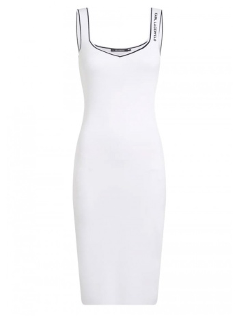 γυναικείο αμάνικο φόρεμα λευκό karl lagerfeld a2w13018-100 σε προσφορά