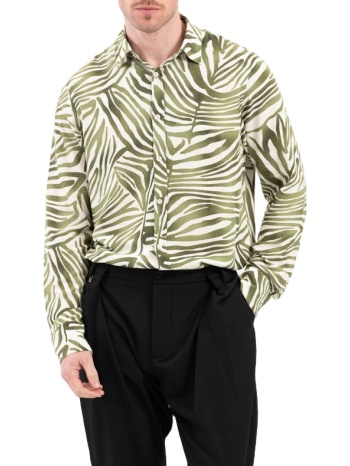 ανδρικό πουκάμισο λαδί vittorio 25103-olive σε προσφορά