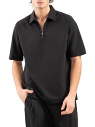 ανδρικό polo μαύρο vittorio 3002425300-black