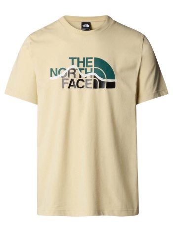 ανδρικό s/s mountain line t-shirt μπεζ the north face