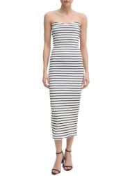 γυναικείο ριγέ αμάνικο φόρεμα calvin klein j20j225263-0k4