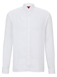 ανδρικό elvory λινό πουκάμισο λευκό hugo 50490740-199