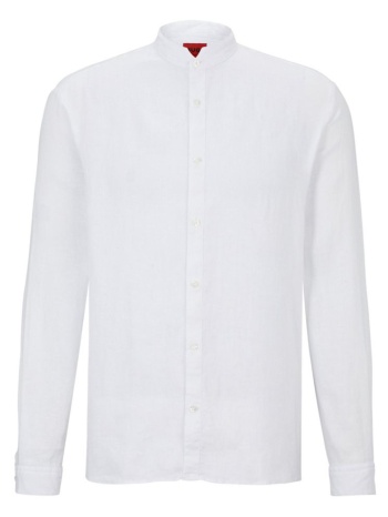 ανδρικό elvory λινό πουκάμισο λευκό hugo 50490740-199 σε προσφορά