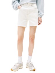 γυναικείο mom τζιν σορτς εκρού tommy jeans dw0dw20093-1ce