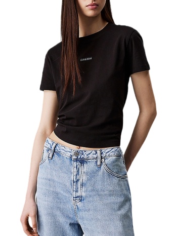 γυναικείο institutional baby t-shirt μαύρο calvin klein