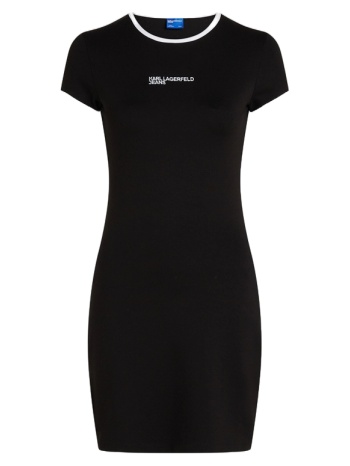 γυναικείο κοντομάνικο φόρεμα μαύρο karl lagerfeld jeans σε προσφορά