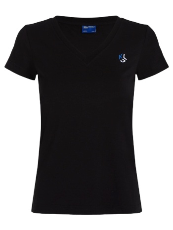 γυναικείο slim t-shirt μαύρο karl lagerfeld jeans