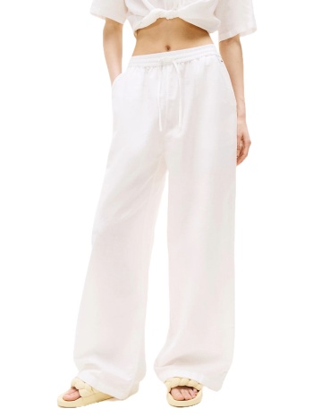 γυναικείο παντελόνι λευκό tommy jeans dw0dw20352-ybl σε προσφορά