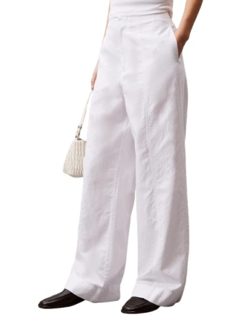 γυναικείο παντελόνι λευκό calvin klein j20j225340-yaa σε προσφορά