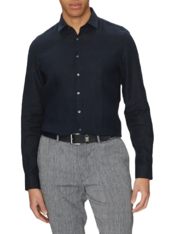 ανδρικό λινό πουκάμισο navy μπλε calvin klein k10k109286-cef σε προσφορά