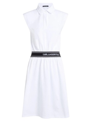 γυναικείο polo φόρεμα λευκό karl lagerfeld a2w13038-100 σε προσφορά