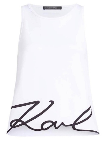 γυναικείο tank top λευκό karl lagerfeld a2w17066-100 white σε προσφορά