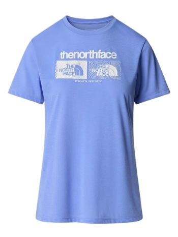 γυναικείο foundation graphic t-shirt μπλε the north face