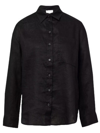 γυναικείο λινό πουκάμισο μαύρο s.oliver 2163684-9999 σε προσφορά