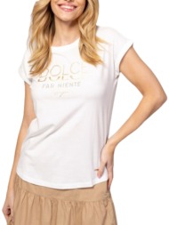 γυναικείο malenas25 t-shirt λευκό heavy tools t17032-ecru