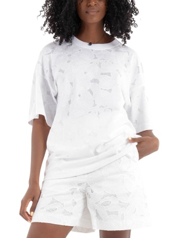 γυναικείο easie burnout t-shirt λευκό boss 50537595-100 σε προσφορά