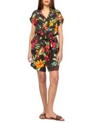 γυναικεία κοντομάνικη vosala ολόσωμη φόρμα heavy tools t51002-botanic