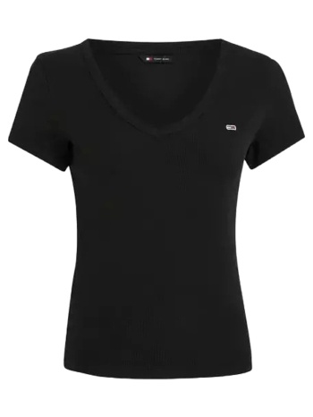 γυναικείο slim essential t-shirt μαύρο tommy jeans